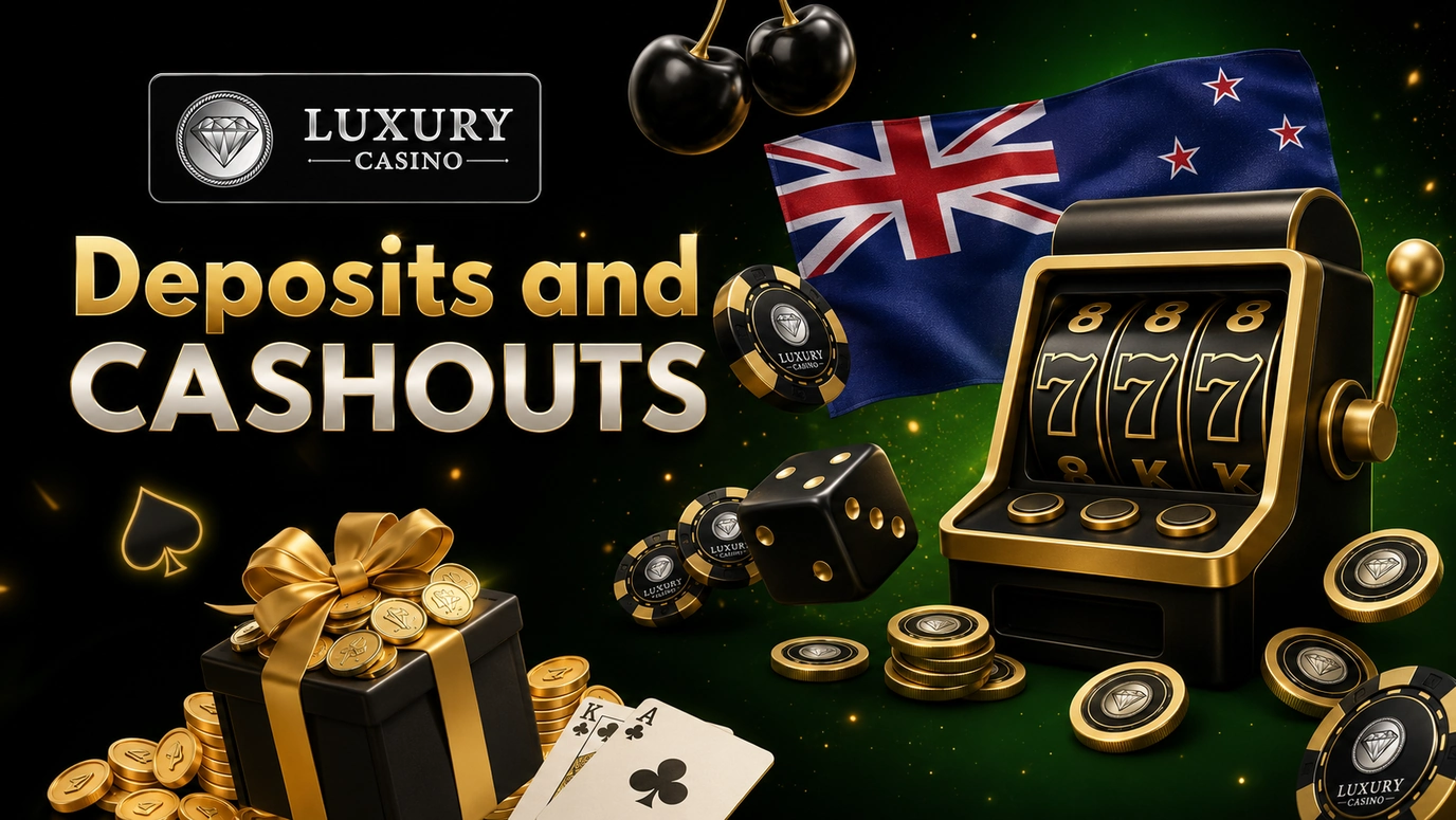 Deposits and cashouts at Luxury Casino for NZ players
