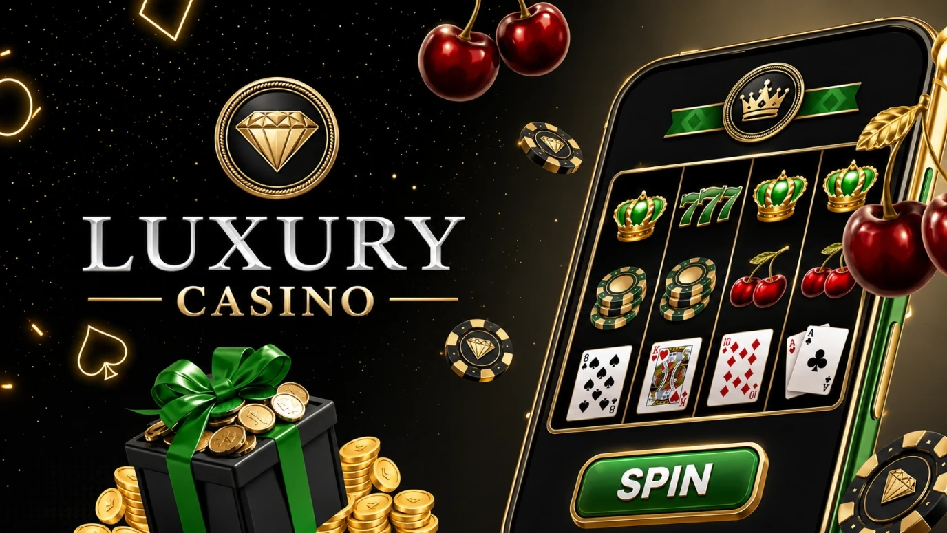 Featured pokies in the Luxury Casino lobby
